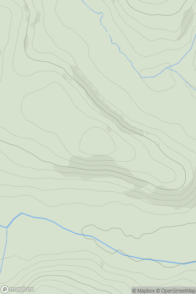 Thumbnail image for Pentre [Aberystwyth to Welshpool] showing contour plot for surrounding peak